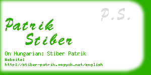 patrik stiber business card